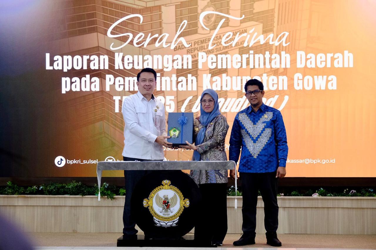 Serahkan LKPD 2025, Bupati Gowa Harap Kembali Raih WTP ke-14 Kalinya