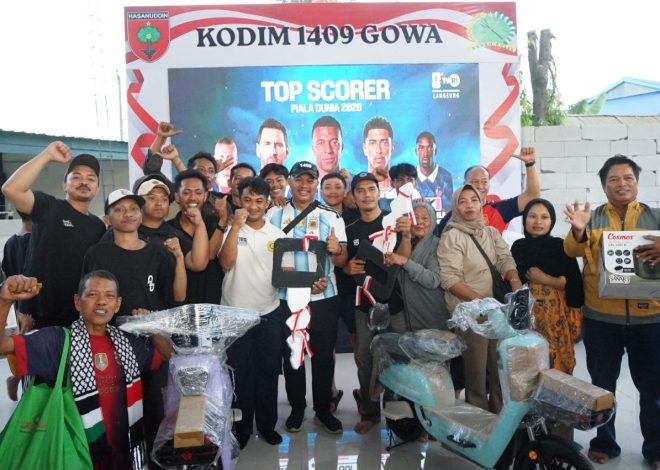 Pererat Kemanunggalan TNI-Rakyat, Kodim 1409/Gowa Gelar Nobar Final Piala Dunia 2026